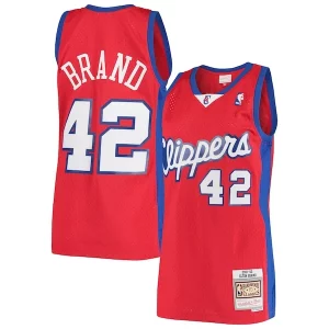 Elton Brand LA Clippers Hardwood Classics Swingman Jersey Red Stylish for Basketball Enthusiasts