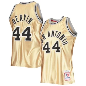 George Gervin San Antonio Spurs 75th Anniversary 1977/78 Hardwood Classics Swingman Jersey Unique Gold Ideal for Collectors