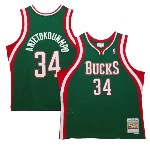 Giannis Antetokounmpo Fabulous Milwaukee Bucks 2013/14 Hardwood Classics Swingman Jersey Hunter Green Perfect for Game Day