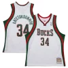 Giannis Antetokounmpo Milwaukee Bucks 2013/14 Hardwood Classics Swingman Unique Jersey White Ideal for Collectors