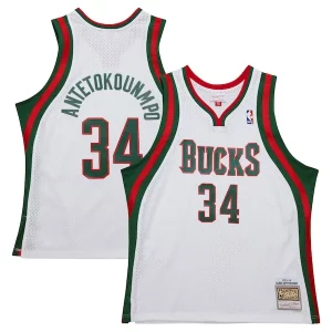 Giannis Antetokounmpo Milwaukee Bucks 2013/14 Hardwood Classics Swingman Unique Jersey White Ideal for Collectors