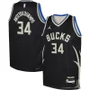 Giannis Antetokounmpo Milwaukee Bucks Jordan Brand Youth Swingman Jersey Statement Fabulous Edition Black Perfect for Game Day