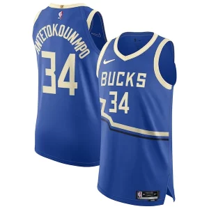 Giannis Antetokounmpo Milwaukee Bucks Nike 2024/25 Authentic Player Fabulous Jersey City Edition Royal Must - Have for Jerseys Lovers