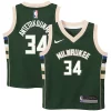 Giannis Antetokounmpo Milwaukee Bucks Nike Preschool Swingman Player Jersey Icon Edition Hunter Green Gorgeous Must - Have for Jerseys Lovers