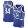 Giannis Antetokounmpo Milwaukee Bucks Nike Unisex 2024/25 Swingman Premium Player Jersey City Edition Royal Ideal for Collectors