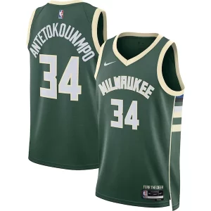 Giannis Antetokounmpo Milwaukee Bucks Nike Unisex Swingman Jersey Icon Edition Hunter Unique Green/White Ideal for Collectors