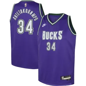 Giannis Antetokounmpo Milwaukee Bucks Nike Youth 2022/23 Swingman Jersey Purple Classic Unique Edition Must - Have for Jerseys Lovers