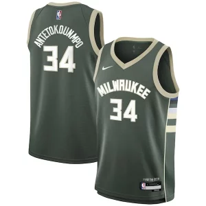 Giannis Antetokounmpo Milwaukee Bucks Nike Youth Swingman Elegant Jersey Icon Edition Hunter Green for Basketball Enthusiasts