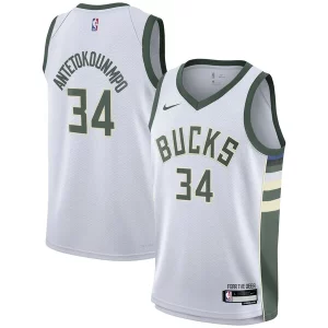 Giannis Fabulous Antetokounmpo Milwaukee Bucks Nike Youth Swingman Jersey Association Edition White for Basketball Enthusiasts