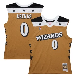 Gilbert Arenas Washington Wizards 2006/07 Unique Hardwood Classics Swingman Jersey Gold Perfect for Game Day