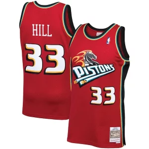 Grant Fabulous Hill Detroit Pistons 1999/00 Hardwood Classics Swingman Jersey Red for Basketball Enthusiasts