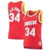 Hakeem Olajuwon Houston Rockets Women's 1993/94 Hardwood Classics Premium Swingman Jersey Red/Navy Great for Fans