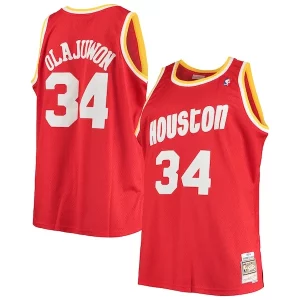 Hakeem Premium Olajuwon Houston Rockets 1993/94 Big & Tall Hardwood Classics Swingman Jersey Red Ideal for Collectors