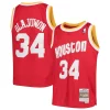 Hakeem Premium Olajuwon Houston Rockets Youth Swingman Throwback Jersey Red Must - Have for Jerseys Lovers