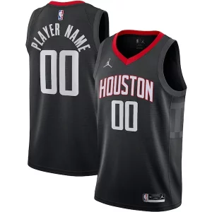 Houston Eye - catching Rockets Jordan Brand Swingman Custom Jersey Statement Edition Black Great for Fans