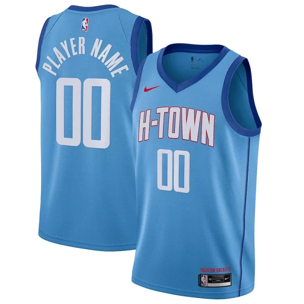 Houston Rockets Nike 2020/21 Swingman Custom Jersey Blue City Trendy Edition Ideal for Collectors