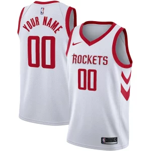 Houston Rockets Nike Swingman Custom Jersey Association Edition Chic White Great for Fans