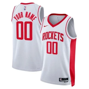 Houston Rockets Nike Unisex Swingman Custom Jersey White Association Eye - catching Edition Perfect for Game Day