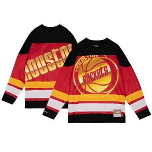 Houston Rockets Women's Hardwood Classics Big Face 4.0 Fabulous Hockey Jersey Red Ideal for Collectors