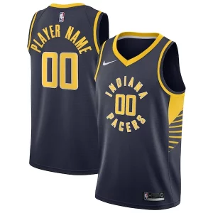 Indiana Pacers Nike Swingman Custom Jersey Fabulous Navy Icon Edition Must - Have for Jerseys Lovers