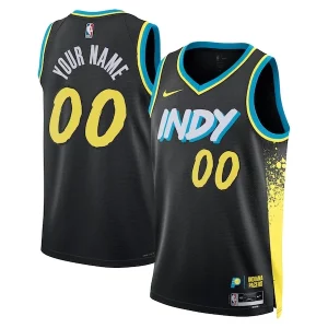 Indiana Pacers Nike Unisex 2023/24 Custom Swingman Jersey Trendy Black City Edition for Basketball Enthusiasts