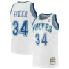 Isaiah Rider Minnesota Timberwolves 1995/96 Hardwood Classics Eye - catching Swingman Jersey White Perfect for Game Day