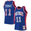 Isiah Fabulous Thomas Detroit Pistons 1988/89 Hardwood Classics NBA 75th Anniversary Diamond Swingman Jersey Blue Great for Fans