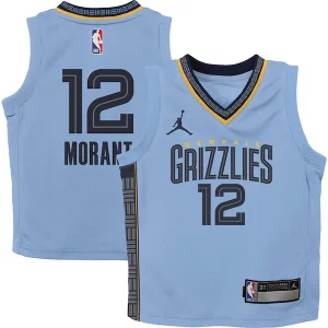 Ja Morant Memphis Grizzlies Jordan Brand Preschool Trendy 2022/23 Statement Edition Jersey Light Blue Perfect for Game Day