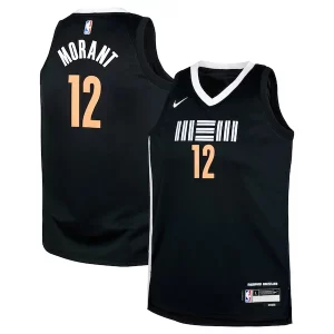 Ja Morant Memphis Grizzlies Nike Youth Unique Swingman Replica Jersey City Edition Black Perfect for Game Day