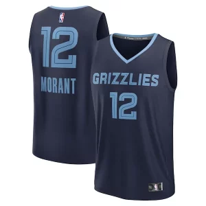 Ja Morant Memphis Grizzlies Youth Fast Gorgeous Break Replica Player Jersey Icon Edition Navy Perfect for Game Day