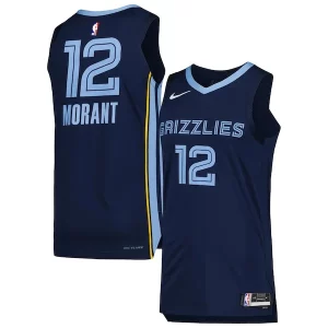 Ja Morant Unique Memphis Grizzlies Nike Authentic Jersey Association Edition Navy Must - Have for Jerseys Lovers