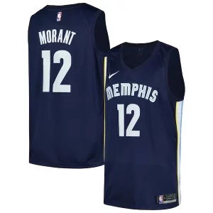 Ja Stylish Morant Memphis Grizzlies Nike Swingman Player Jersey Icon Edition Navy Great for Fans