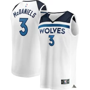 Jaden McDaniels Minnesota Timberwolves Fabulous Youth Fast Break Replica Player Jersey Association Edition White Perfect for Game Day