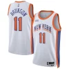 Jalen Brunson New York Knicks Nike Unisex 2024/25 Swingman Premium Player Jersey City Edition White Ideal for Collectors