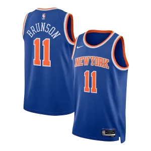 Jalen Brunson New York Knicks Nike Unisex Eye - catching Swingman Jersey Icon Edition Blue Must - Have for Jerseys Lovers
