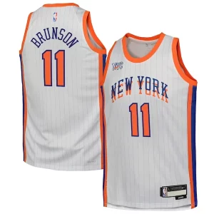 Jalen Brunson New York Premium Knicks Nike Youth 2024/25 Swingman Player Jersey City Edition White for Basketball Enthusiasts