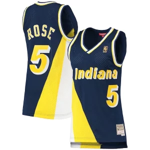 Jalen Rose Indiana Pacers Women's Eye - catching 1996/97 Hardwood Classics Swingman Jersey Navy Ideal for Collectors