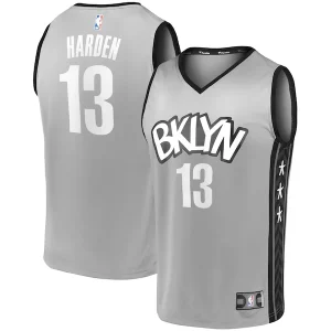 James Harden Brooklyn Nets Fast Break Replica Jersey Gorgeous Charcoal Statement Edition/White Ideal for Collectors
