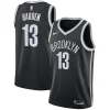 James Harden Brooklyn Nets Nike Fabulous 2020/21 Swingman Jersey Black Icon Edition Great for Fans