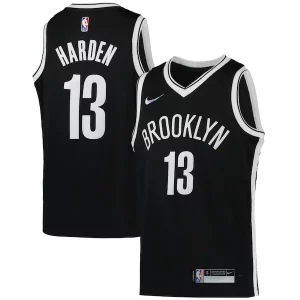 James Harden Brooklyn Nets Nike Youth Eye - catching 2021/22 Diamond Swingman Jersey Icon Edition Black Perfect for Game Day