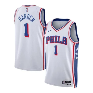 James Harden Philadelphia 76ers Unique Nike Unisex Swingman Jersey Association Edition White Perfect for Game Day