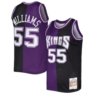 Jason Williams Sacramento Kings Hardwood Classics 2000/01 Split Trendy Swingman Jersey Purple/Black Perfect for Game Day