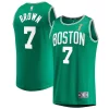 Jaylen Brown Boston Eye - catching Celtics 2024 NBA Finals Champions Fast Break Replica Player Jersey Kelly Green Icon Edition Must - Have for Jerseys Lovers