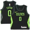 Jayson Tatum Boston Celtics Nike Toddler Eye - catching 2024/25 Swingman Player Jersey City Edition Black Perfect for Game Day
