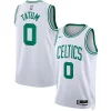 Jayson Tatum Eye - catching Boston Celtics Nike Unisex Swingman Jersey Association Edition White Ideal for Collectors