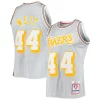 Jerry West Los Angeles Lakers 75th Anniversary 1971/72 Hardwood Classics Swingman Jersey Premium Silver Great for Fans