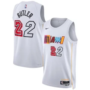 Jimmy Butler Miami Unique Heat Nike Unisex 2022/23 Swingman Jersey City Edition White Ideal for Collectors