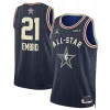 Joel Embiid Jordan Chic Brand Unisex 2024 NBA All Star Game Swingman Jersey Navy Great for Fans