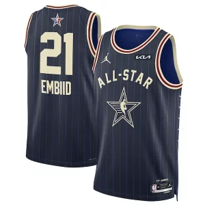 Joel Embiid Jordan Chic Brand Unisex 2024 NBA All Star Game Swingman Jersey Navy Great for Fans
