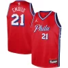 Joel Embiid Philadelphia 76ers Jordan Brand Youth Chic Swingman Jersey Statement Edition Red Perfect for Game Day